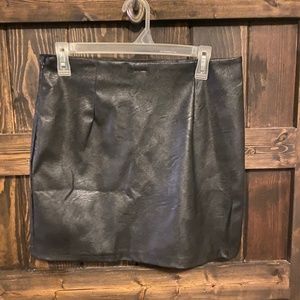 Faux leather skirt